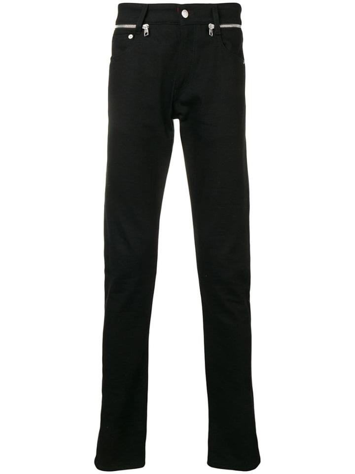 Alexander Mcqueen Zip Detail Skinny Jeans - Black