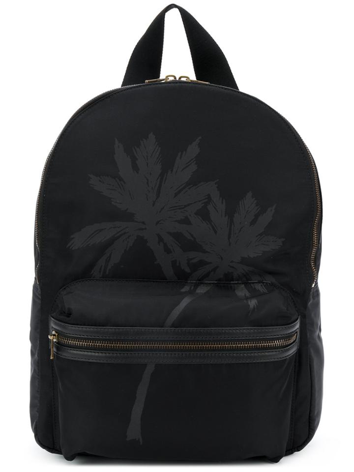 Tomas Maier Palm Print Backpack - Black