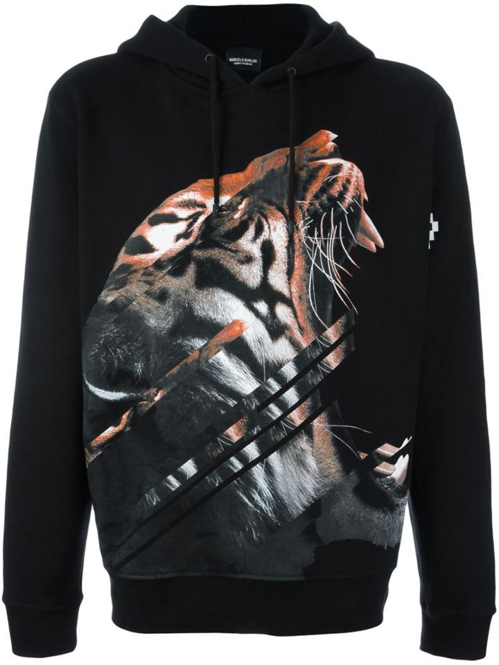 Marcelo Burlon County Of Milan 'quebradas' Hoodie, Men's, Size: Xxl, Black, Cotton