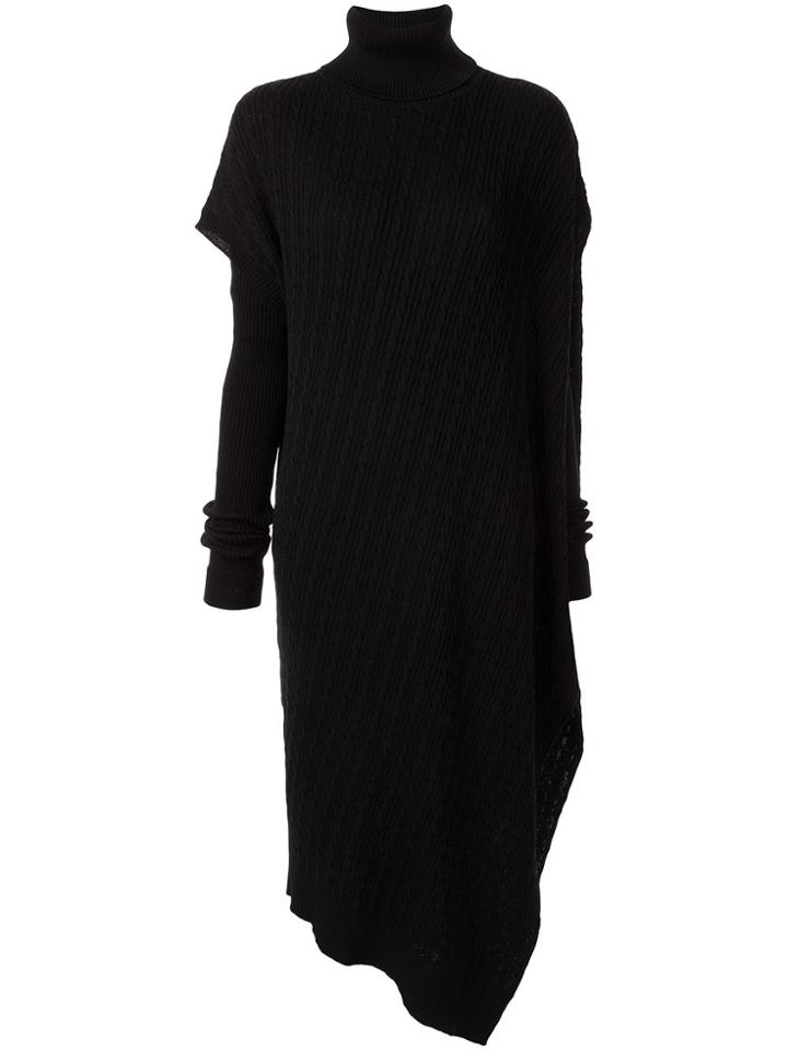 G.v.g.v. Asymmetric Knitted Dress - Black