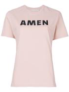 Amen Logo Print T-shirt - Pink & Purple