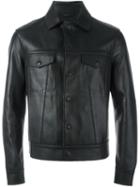Emporio Armani Buttoned Leather Jacket