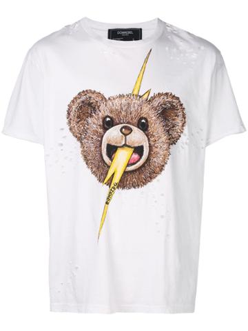Dom Rebel 'boltface' Print T-shirt - White