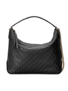 Gucci Gucci Signature Large Hobo Bag - Black