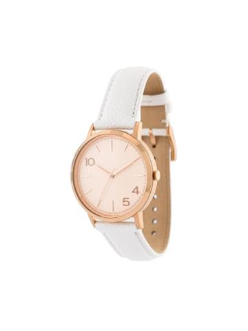 Forty Five Ten X Fossil Rose Gold Dial Watch, Adult Unisex, White