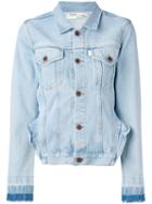 Off-white - Frill Detail Denim Jacket - Women - Cotton - M, Blue, Cotton