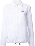 Julien David Back Print Bomber Jacket, Women's, Size: Small, White, Nylon
