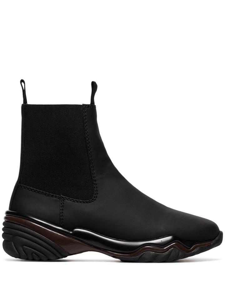 Ganni Textured Sole Chelsea Boots - Black
