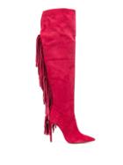 Just Cavalli Fringe Boots - Red