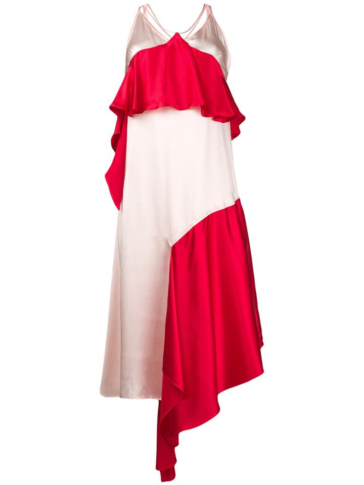 Each X Other Contrast Frill Embellished Slip Dress - Nude & Neutrals