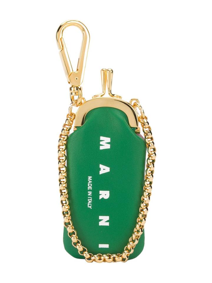 Marni Micro Logo Pouch - Green