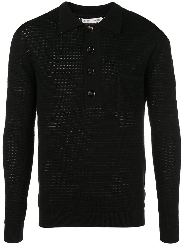 Cmmn Swdn Black Knit Top