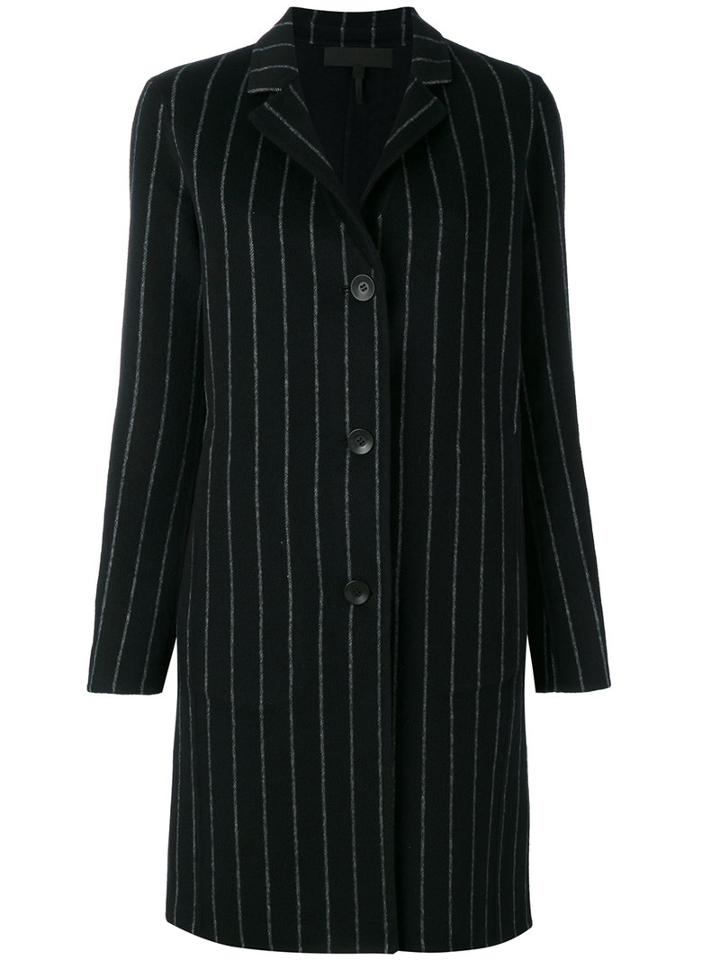 Pinstripe Buttoned Coat - Women - Cashmere/wool - S, Black, Cashmere/wool, Rag & Bone