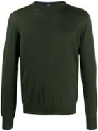 Fay Elbow Patch Detail Jumper - Green