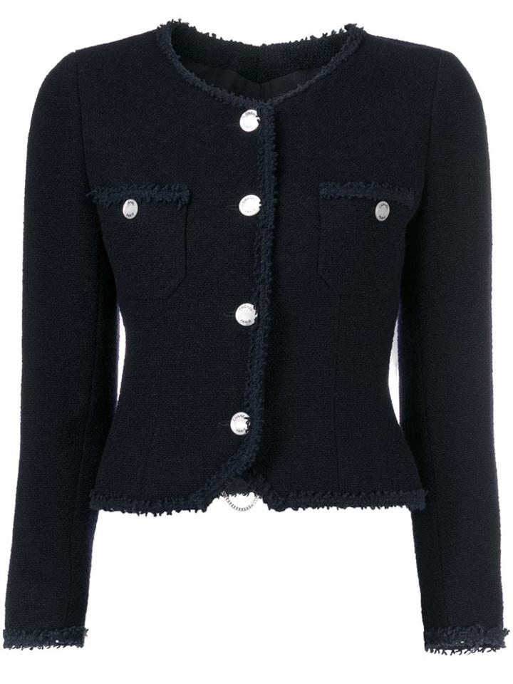 Chanel Pre-owned 2000 Fitted Jacket - Blue