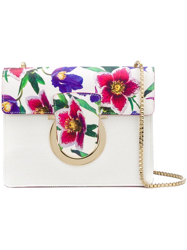 Salvatore Ferragamo Medium Gancini Shoulder Bag - White