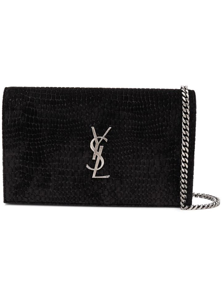 Saint Laurent Kate Monogram Shoulder Bag - Black