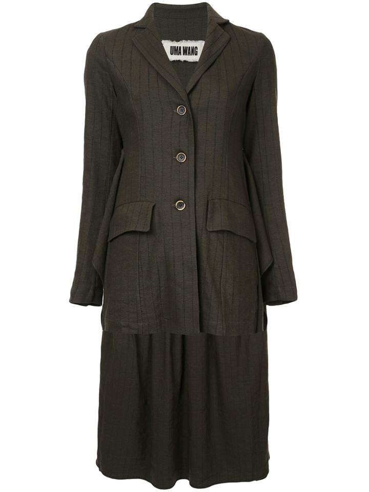 Uma Wang Fitted Tail Jacket - Brown