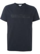 Engineered Garments Manhattanism Print T-shirt, Men's, Size: M, Blue, Cotton