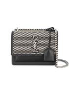 Saint Laurent Black Studded Sunset Monogram Bag