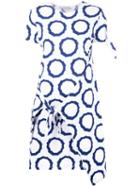 J.w.anderson Printed Tie Knot Dress, Women's, Size: Xs, White, Cotton