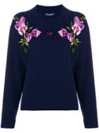 Dolce & Gabbana Flower Knit Jumper - Blue