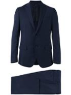Caruso Slim-cut Suit, Men's, Size: 48, Blue, Wool/cupro/bemberg