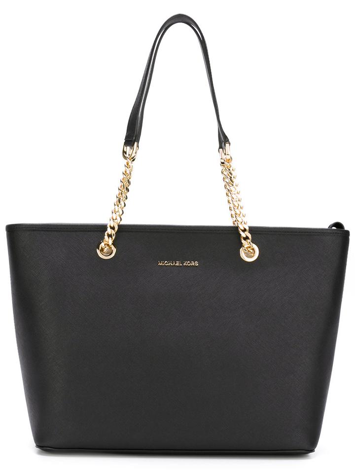 Michael Michael Kors - 'jet Set Travel' Tote - Women - Calf Leather - One Size, Black, Calf Leather