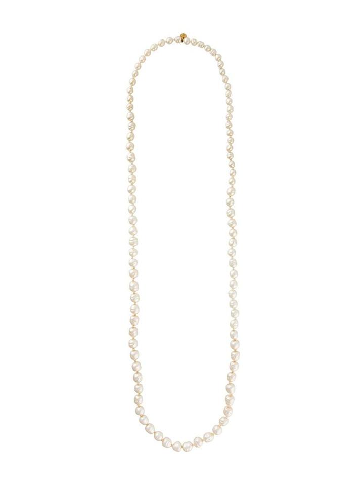 Chanel Vintage Faux Pearl Double Strand Necklace, Women's, White
