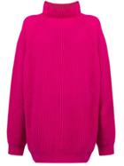 Erika Cavallini Oversized Funnel-neck Jumper - Pink