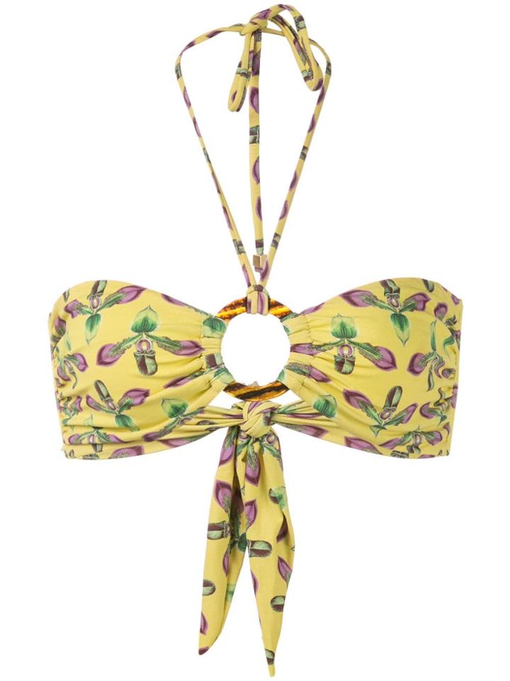 Patbo Printed Bikini Top - Yellow