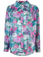 Christian Dior Pre-owned Floral Print Blouse - Blue