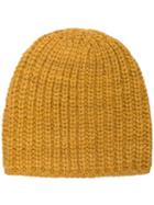The Elder Statesman Murphy Beanie Hat - Yellow