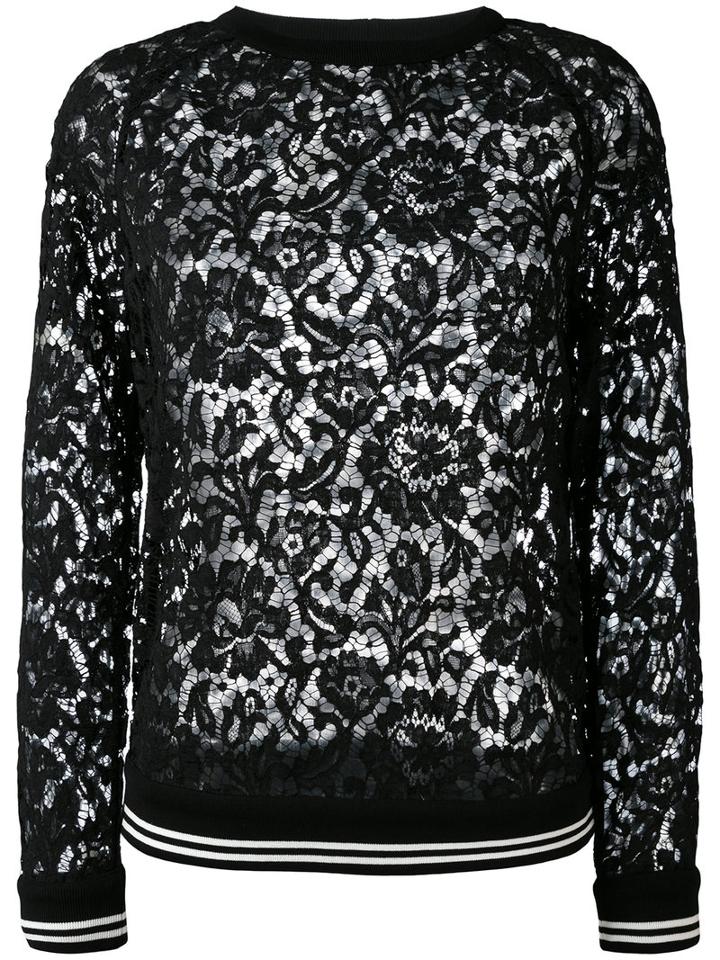 Valentino - Lace Top - Women - Cotton/polyamide/viscose - Xs, Black, Cotton/polyamide/viscose