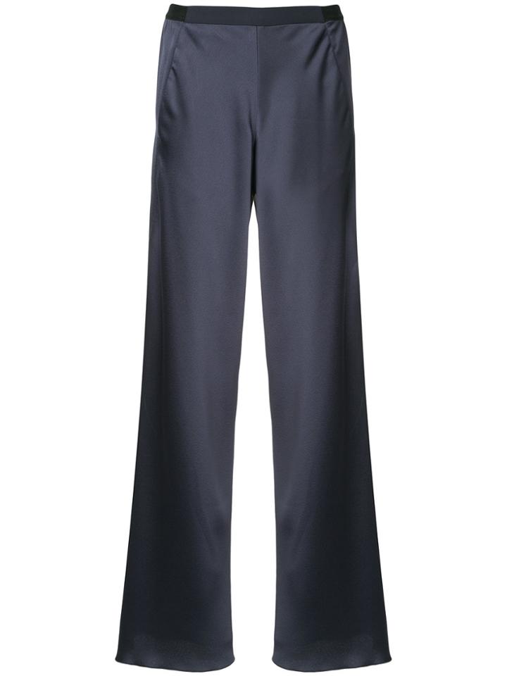 Christopher Esber Twisted Hem Wide Leg Trousers - Blue