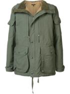 Engineered Garments Short Hooded Parka, Men's, Size: Medium, Green, Cotton