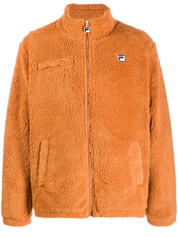 Fila Faux Fur Zipped Jacket - Brown