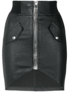 Rta Zipped Biker Skirt - Black