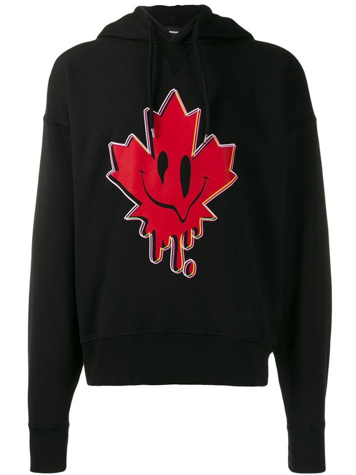 Dsquared2 Maple Leaf Hoodie - Black