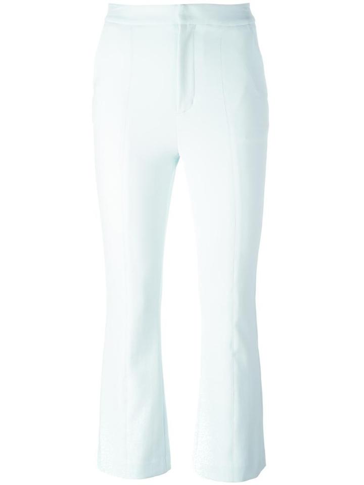 Opening Ceremony Cropped Tailored Trousers, Women's, Size: 2, Blue, Cotton/polyamide/spandex/elastane