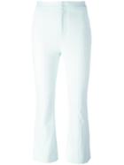 Opening Ceremony Cropped Tailored Trousers, Women's, Size: 2, Blue, Cotton/polyamide/spandex/elastane