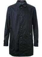 Guild Prime Relaxed Fit Button Up Classic Trench Coat, Men's, Size: Small, Black, Polyester