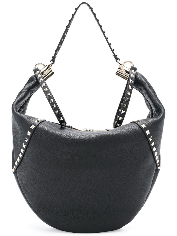 Valentino Valentino Garavani Rockstud Hobo Bag - Black