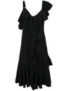 Proenza Schouler Frill-trim Midi Dress - Black