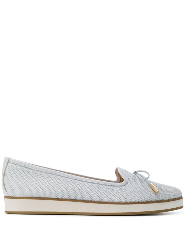 Baldinini Bow Slip-on Loafers - White