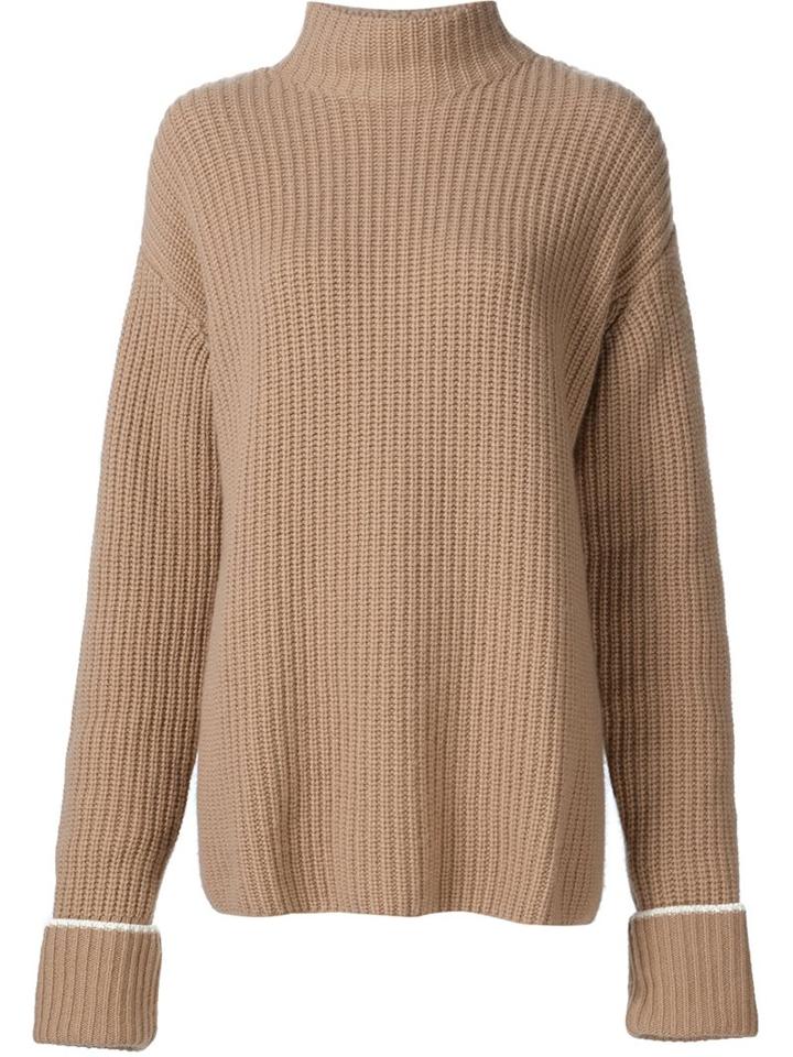 Grey Jason Wu Ribbed Oversized Jumper, Women's, Size: Large, Nude/neutrals, Merino