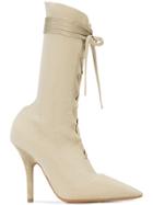 Yeezy Knit Sock Ankle Boots - Nude & Neutrals