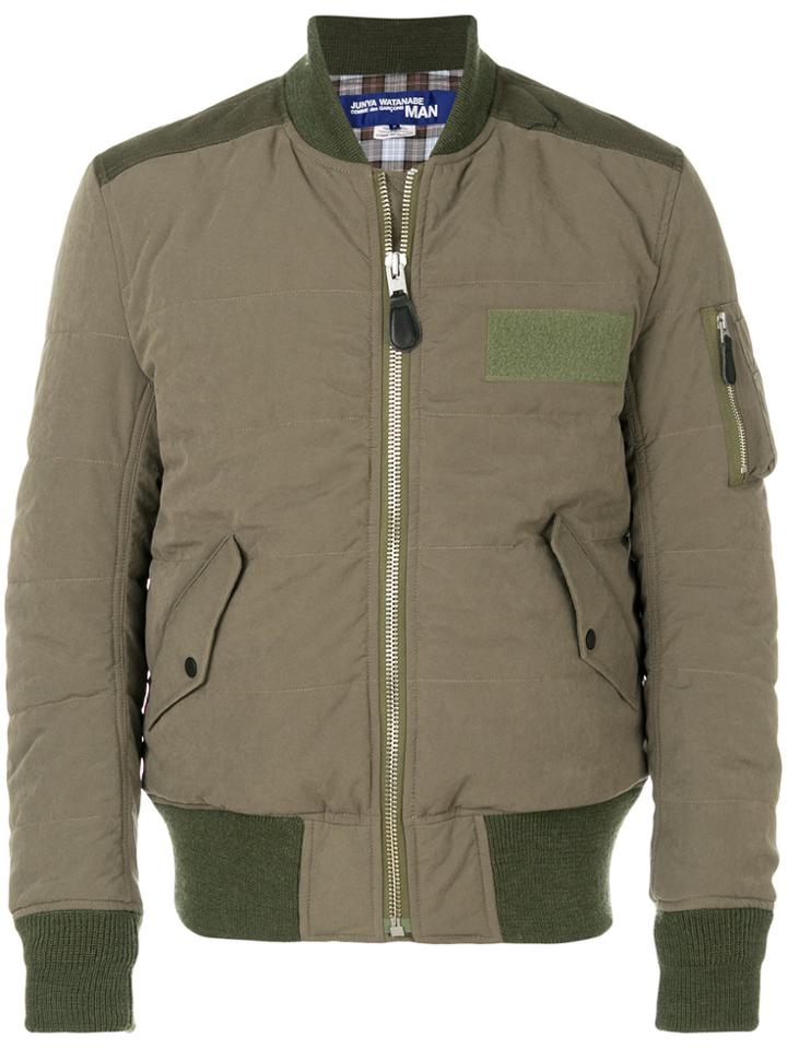 Junya Watanabe Comme Des Garçons Man Quilted Back Bomber Jacket -