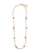 Dolce & Gabbana Rose And Faux Pearl Long Necklace - Metallic