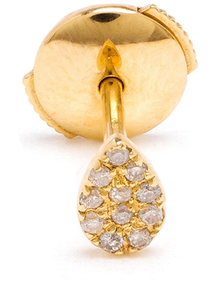 Yvonne Léon 18kt Gold And Diamond Pear Stud Earring, Women's, Metallic